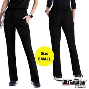 GREY’S ANATOMY 🩺 Black Straight Leg, Comfy Scrubs Pants (Women’s Small)